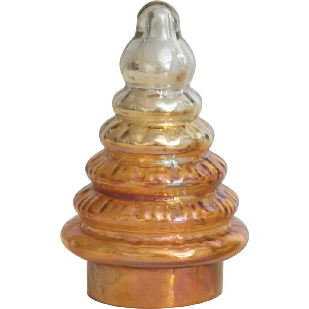 Storied Home Embossed Two-Tone Mercury Glass Tree, Amber Color at Nordstrom, Size Large | Nordstrom