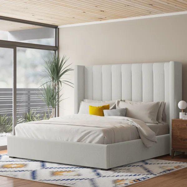 Austine Upholstered Wingback Bed | Wayfair North America