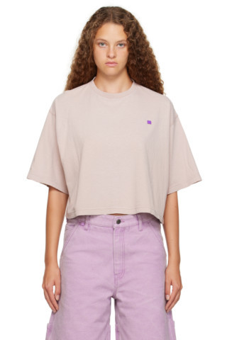 Beige Cropped T-Shirt | SSENSE