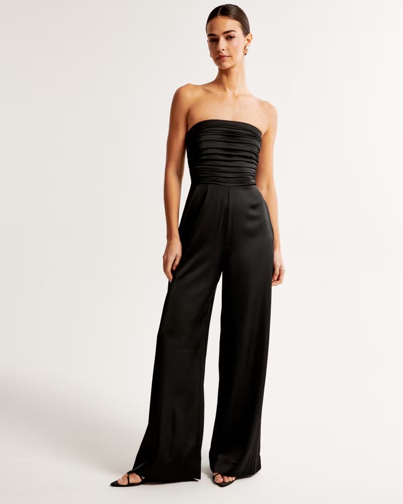 Emerson Ruched Strapless Jumpsuit | Abercrombie & Fitch (US)