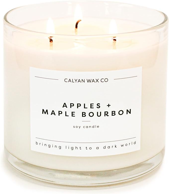 Calyan Wax Soy Wax Candle, Apples & Maple Bourbon, 3 Wick Scented Candle for The Home | Premium C... | Amazon (US)