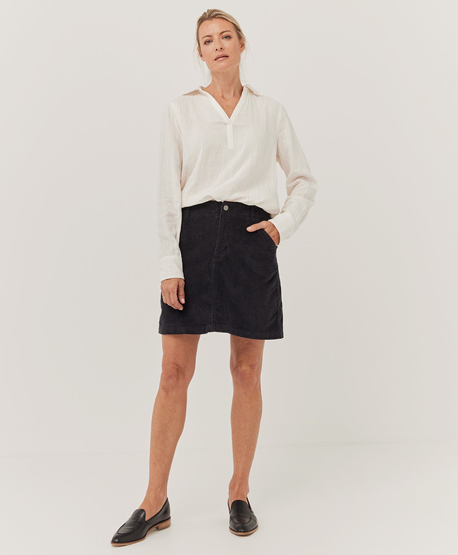 clearance the cafe corduroy skirt | Pact Apparel