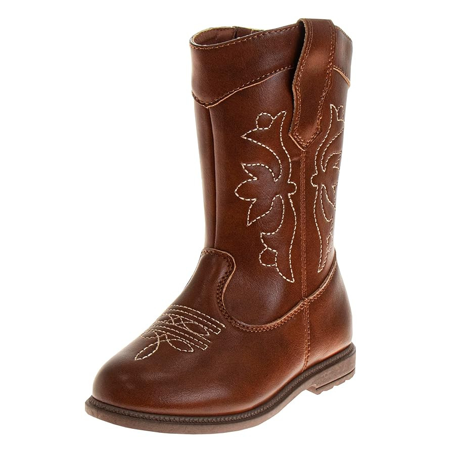 Laura Ashley Girls' Cowgirl Boots - Western Glitter Cowboy Boots (Toddler/Little Girl) | Amazon (US)
