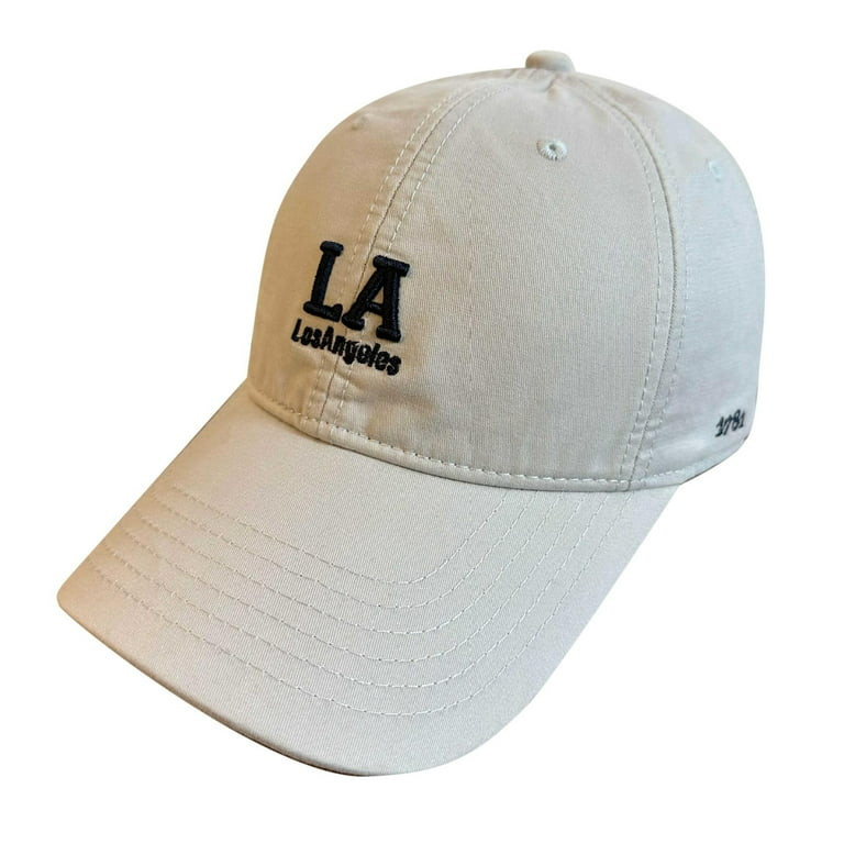 OJinShaWanO Mens Baseball Cap No Logo Shop La State Acronym Embroidered Co Tton Hat Grey | Walmart (US)