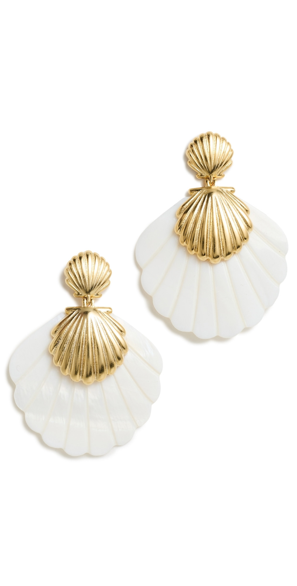 Brinker + Eliza Lula Earrings MOP/Gold One Size | Shopbop