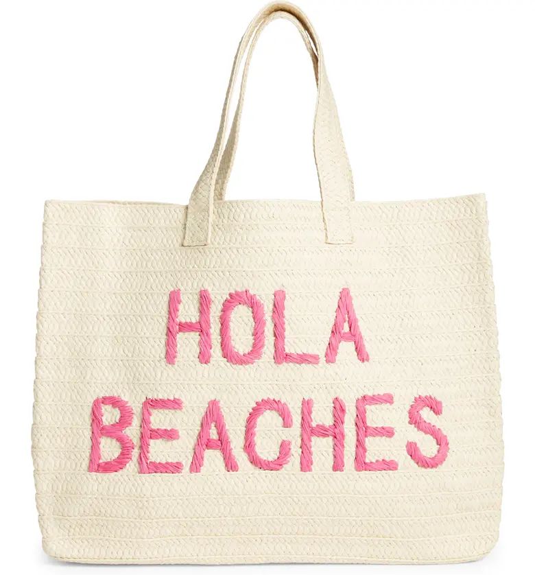 btb Los Angeles Hola Beaches Straw Tote | Nordstrom | Nordstrom