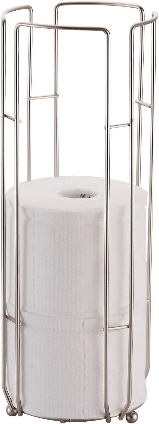 Top Taste Decorative Metal Free Standing Toilet Paper Holder with Storage for 3 Rolls of Extra To... | Amazon (US)