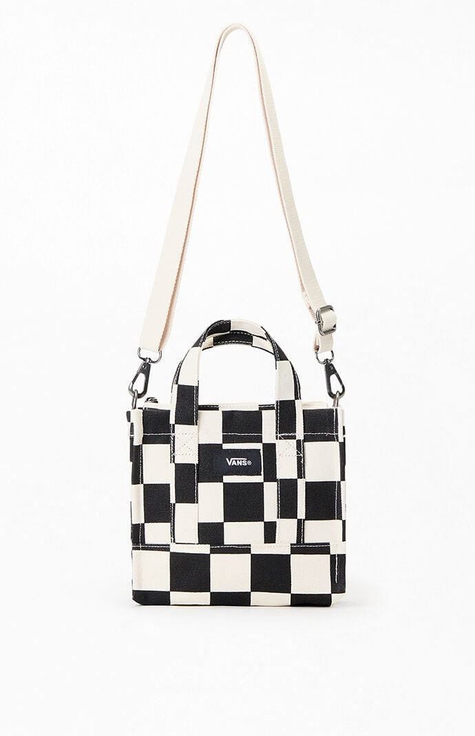Vans Kids Lil Pergs Checkerboard Tote Bag in Black/Cream | PacSun