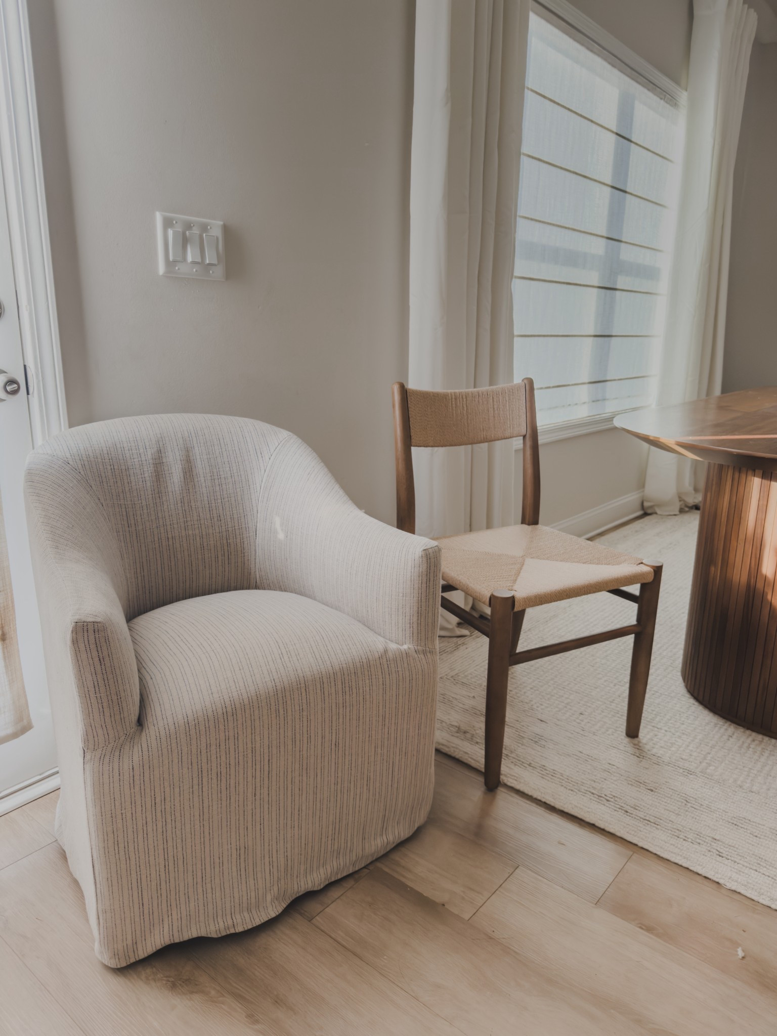 Sharing my new dining room chairs! Loving the mix of upholstered with wood and rattan. These chairs are adding so much character; warmth and texture into my dining room! 

#LTKSaleAlert #LTKHome #LTKStyleTip
