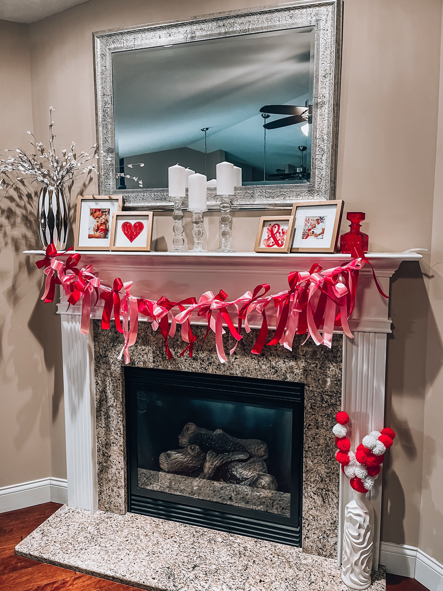 Valentines fireplace decor 🎀 

DIY garland, Amazon home, valentines, home decor 

#LTKFindsUnder100 #LTKSeasonal #LTKHome