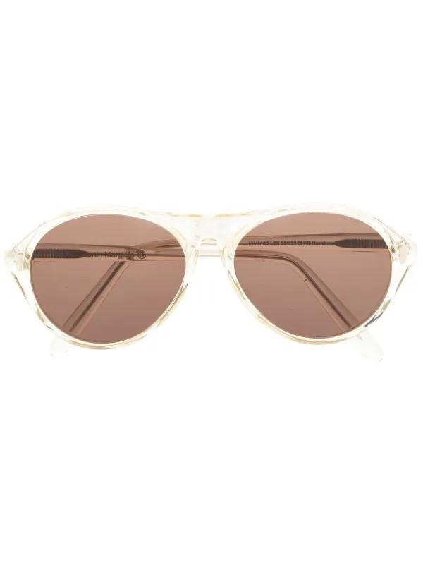 Maison Martin Margiela Pre-Owned 2010s Clear oval-frame Sunglasses - Farfetch | Farfetch (CN)