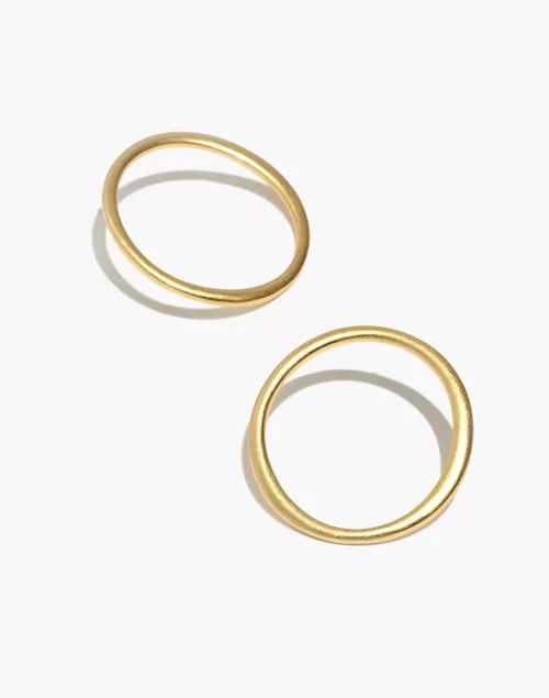 Front-Facing Medium Hoop Earrings | Madewell