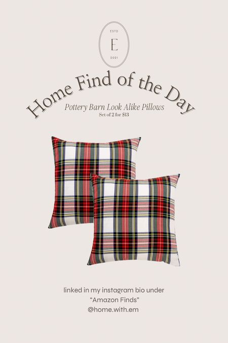 The home fire of the day today is this Pottery Barn look-alike pillows. These red and green plaid Christmas throw pillows have such a classic look. 

if you are going for that cozy, classic Christmas look this holiday season think like Ralph Lauren then this is perfect for your Christmas decor.

Christmas throw pillows, Christmas decor, holiday decor 

#LTKhome #LTKSeasonal #LTKHoliday