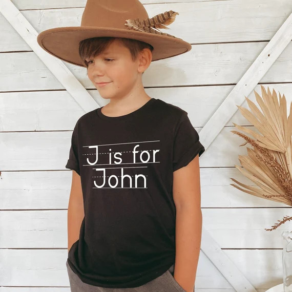 Custom Kids Name Shirt Custom Back to School Shirt Letter is - Etsy | Etsy (US)