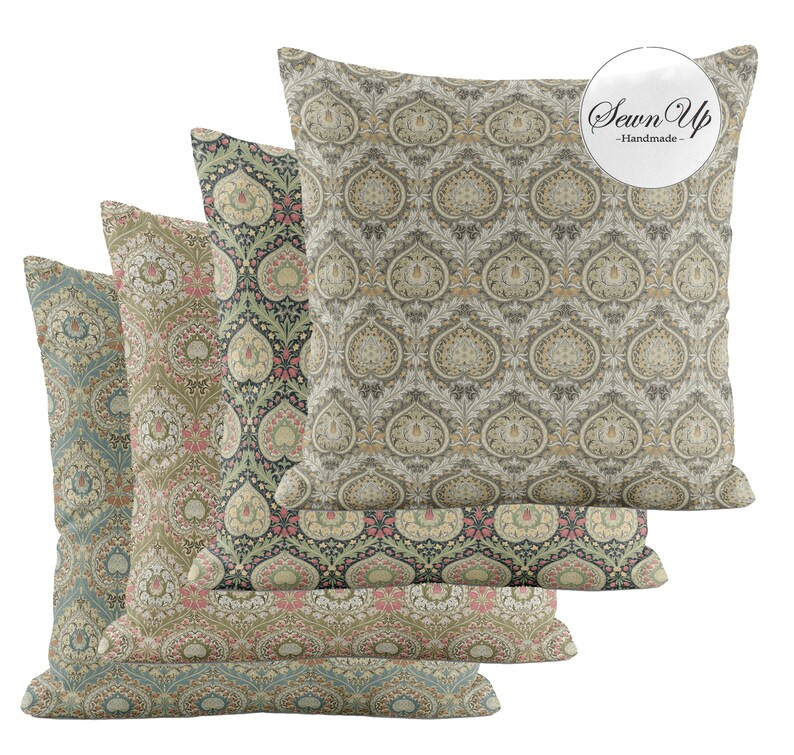 Cushion Cover 28 Sizes William Morris Eden Panama Cotton Handmade Floral Flower Victorian Arts an... | Etsy (US)