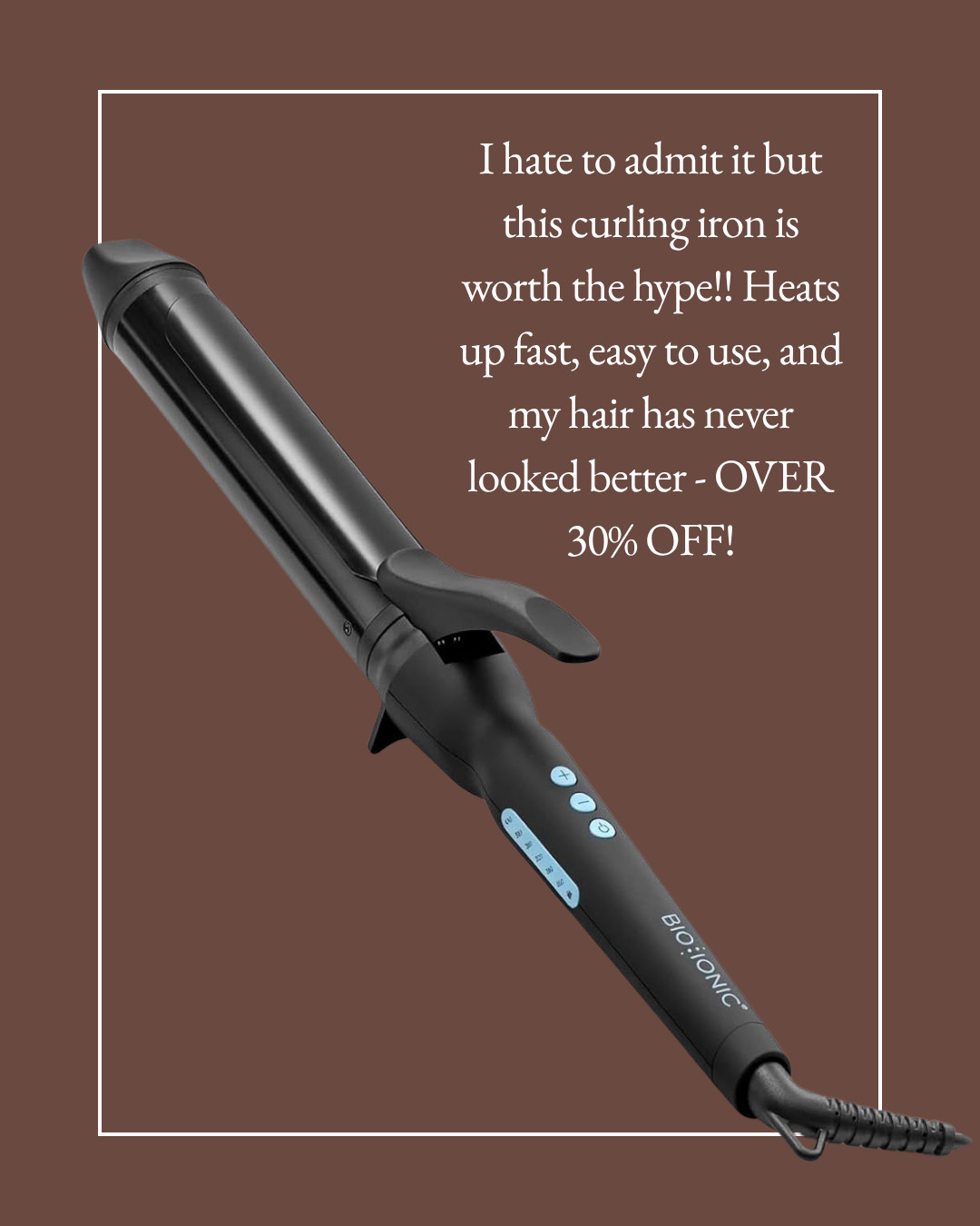 I hate to admit it but this curling iron is worth the hype! It heats up fast, is easy to use, and my hair has never looked better. OVER 30% off for Amazon Big Deal Days! 

 #amazonbigdealdays #bigdealdays #primebigdealdays #amazondeals #bioionic #curlingiron #hairtools #blowout #hairstyling #haircare #beautyfinds #amazonbeauty #giftsforher #salealert #founditonamazon #LTKSaleAlert