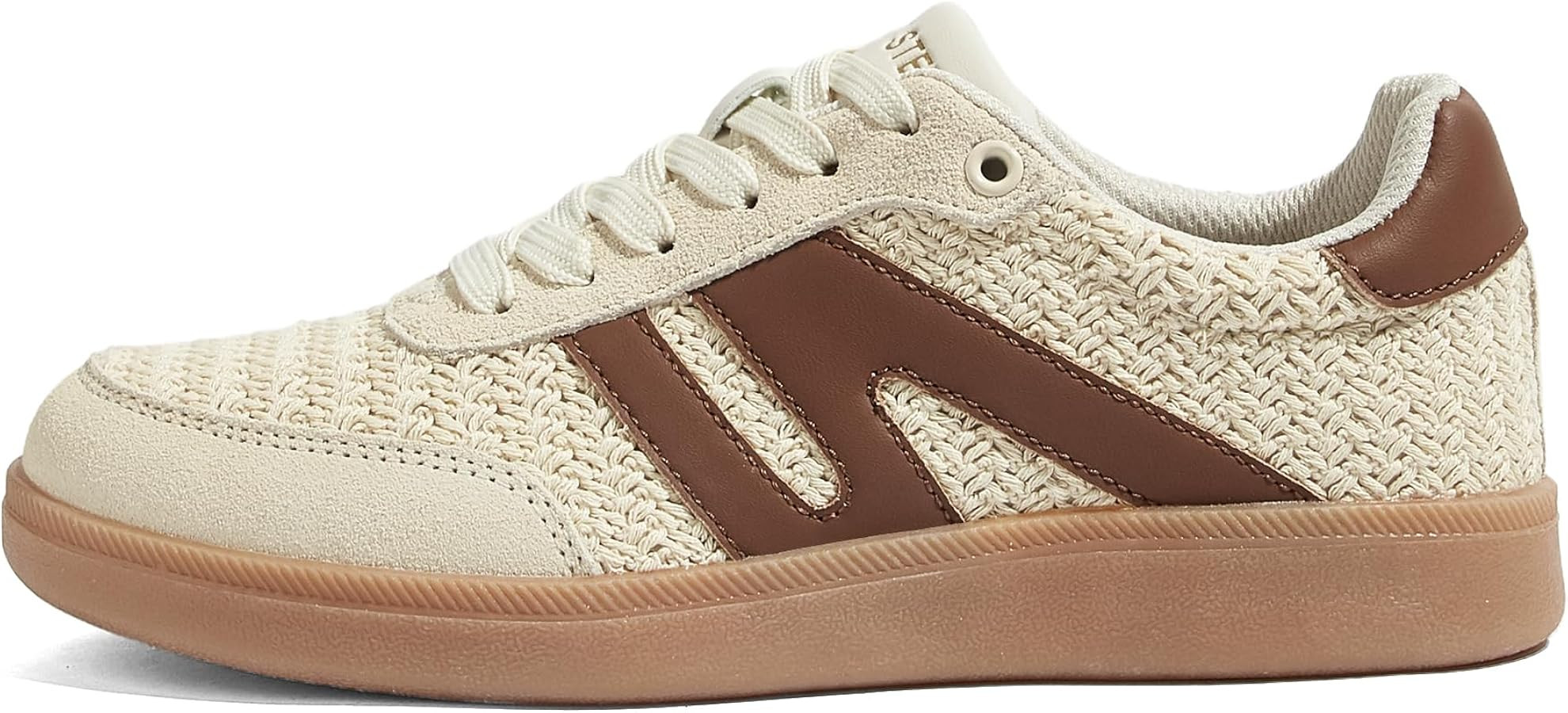 LUCKY STEP Women Retro Gum Sole Fashion Sneakers     Genuine Leather Classic Tennis Skate Walking... | Amazon (US)