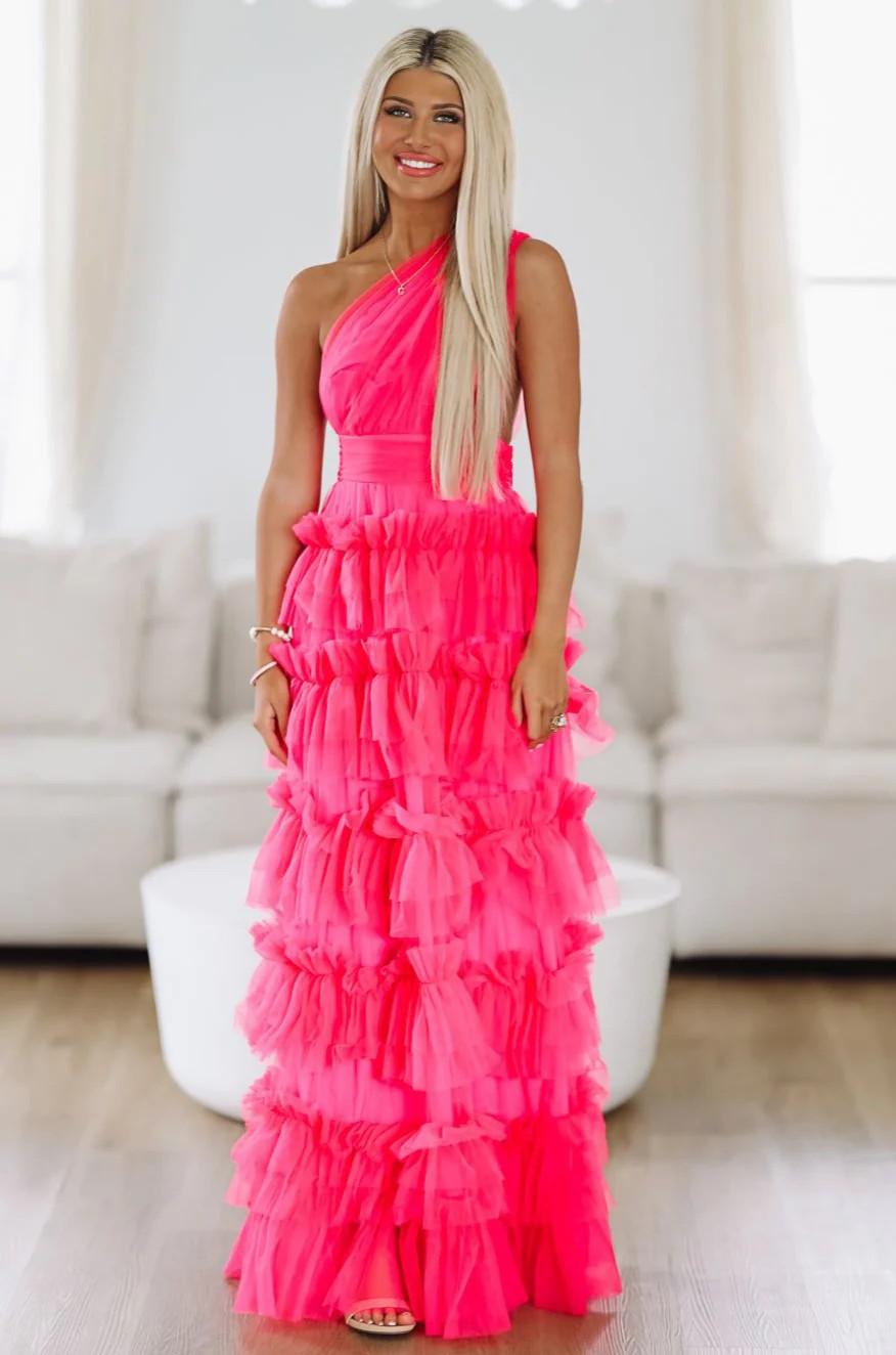Darling at the Dance Maxi Gown Dress - Pink | Hazel and Olive