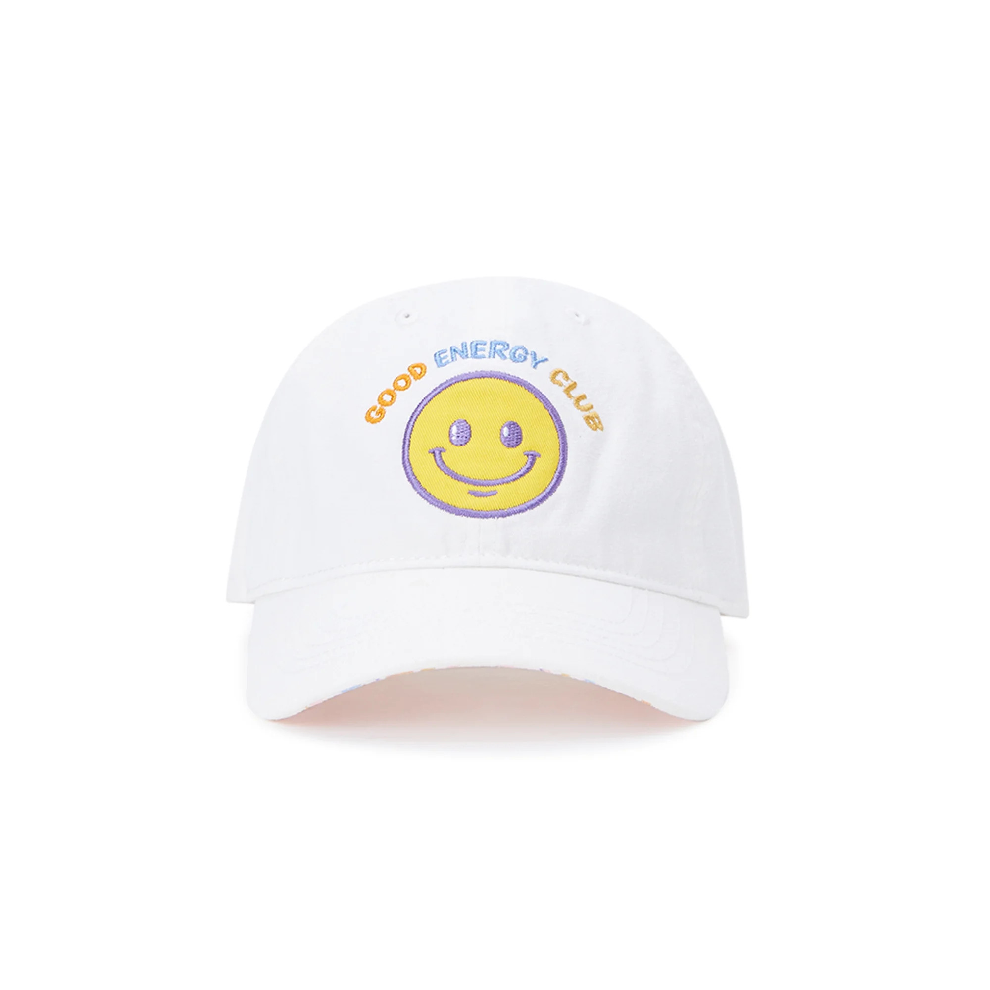 Time and Tru Women's Embroidered Energy Club Washed Cotton Twill Baseball Hat Winter White | Walmart (US)