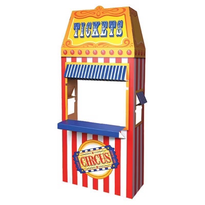 Beistle 3-D Circus Ticket Booth Prop, 6' .75" x 35.25", (1/Box) Multicolored | Target
