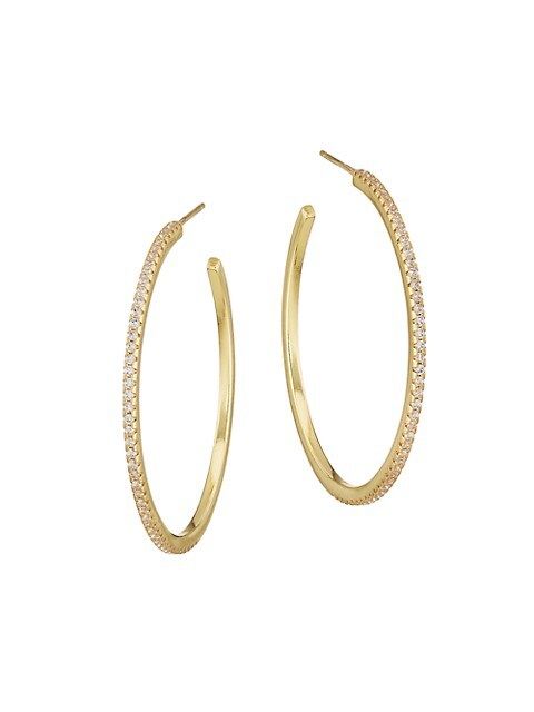 Venice 18K Gold-Plated & Cubic Zirconia Hoop Earrings | Saks Fifth Avenue
