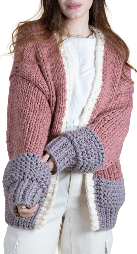 Colorblock Oversize Cardigan | Nordstrom Rack