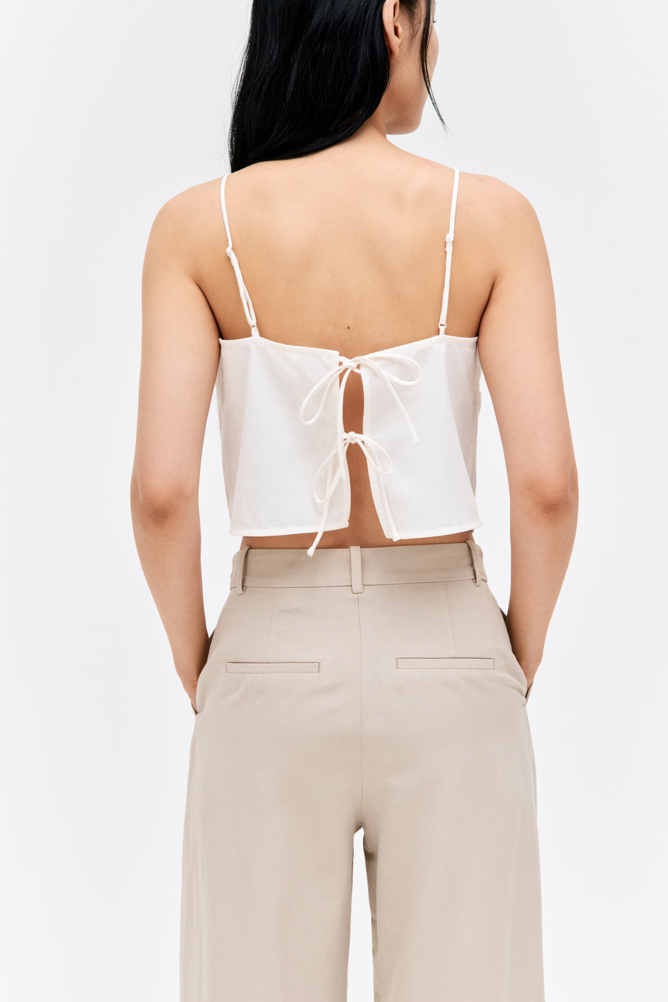 Wide-Leg Linen-Blend Pants | H&M (US + CA)