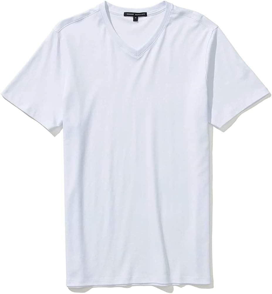 Robert Barakett V Neck Short Sleeve Pima Cotton Casual Solid Mens T Shirt | Amazon (US)