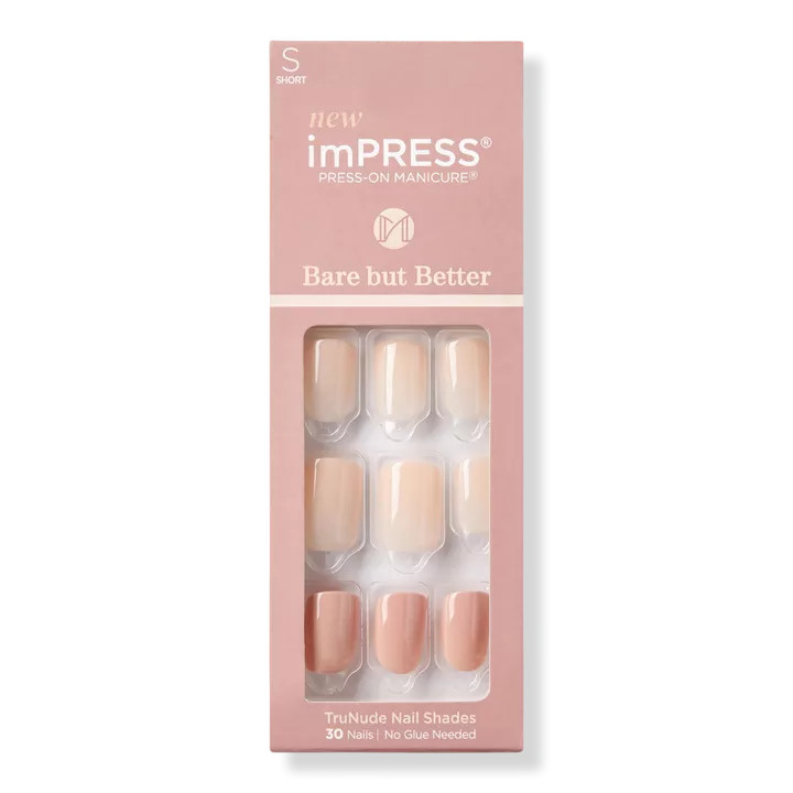 KissimPRESS Bare but Better Short Press On Manicure Nails | Ulta