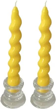 Spiral Taper Candle H7.8inch -Set of 2 Tapered Candles, Dripless and Smokeless,Long Candle,Conica... | Amazon (US)