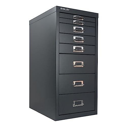 Bisley 8-Drawer Steel MultiDrawer Cabinet - Anthracite Grey | Amazon (US)