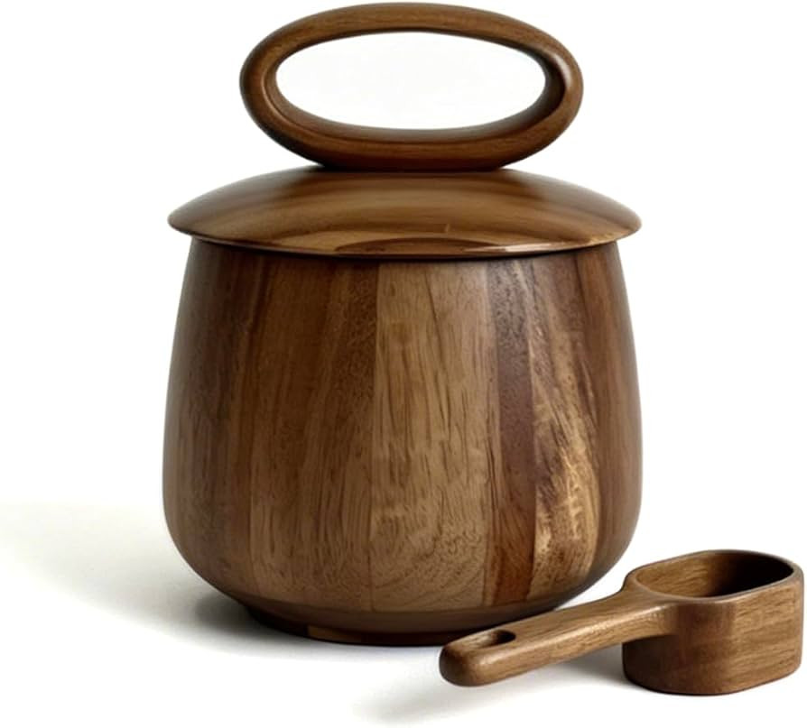 All-Wood Coffee Bean Canister \u2013 98oz Jar with Airtight Silicone Seal & Gift Box \u2013 Coffe... | Amazon (US)