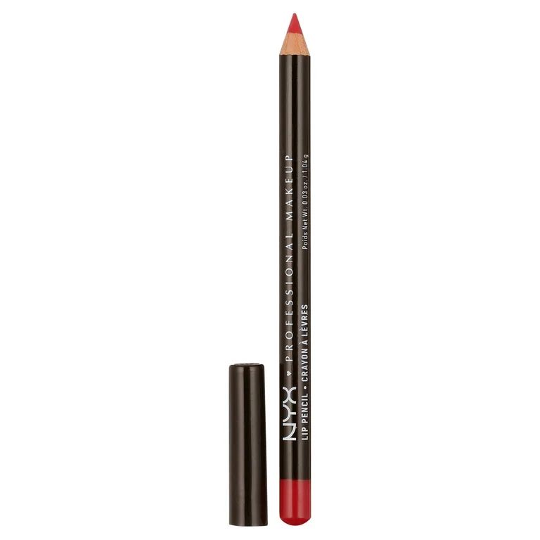 NYX Professional Makeup Slim Lip Pencil, Long-Lasting Creamy Lip Liner, Hot Red, 0.035 oz. | Walmart (US)