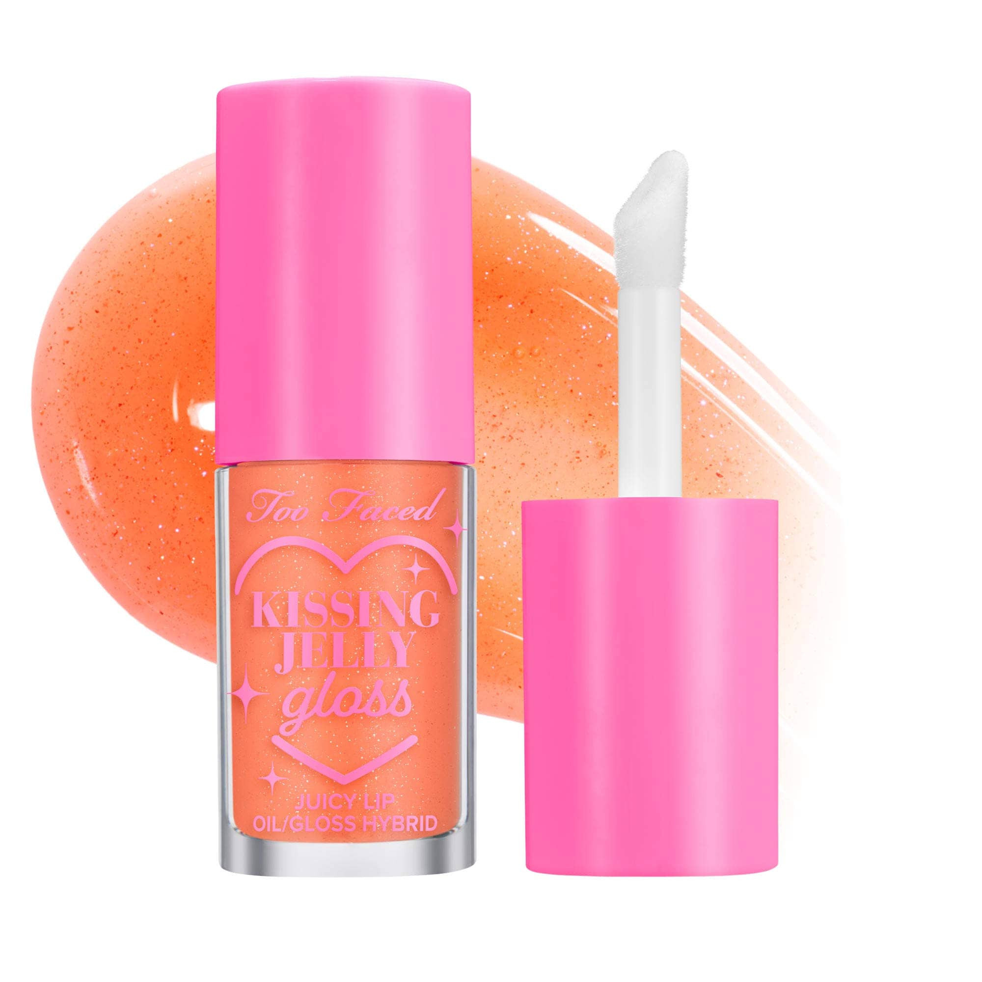 Too Faced Kissing Jelly Non-Sticky Lip Oil Gloss Peach Rings 0.15 oz/4.5 mL | Sephora (US)