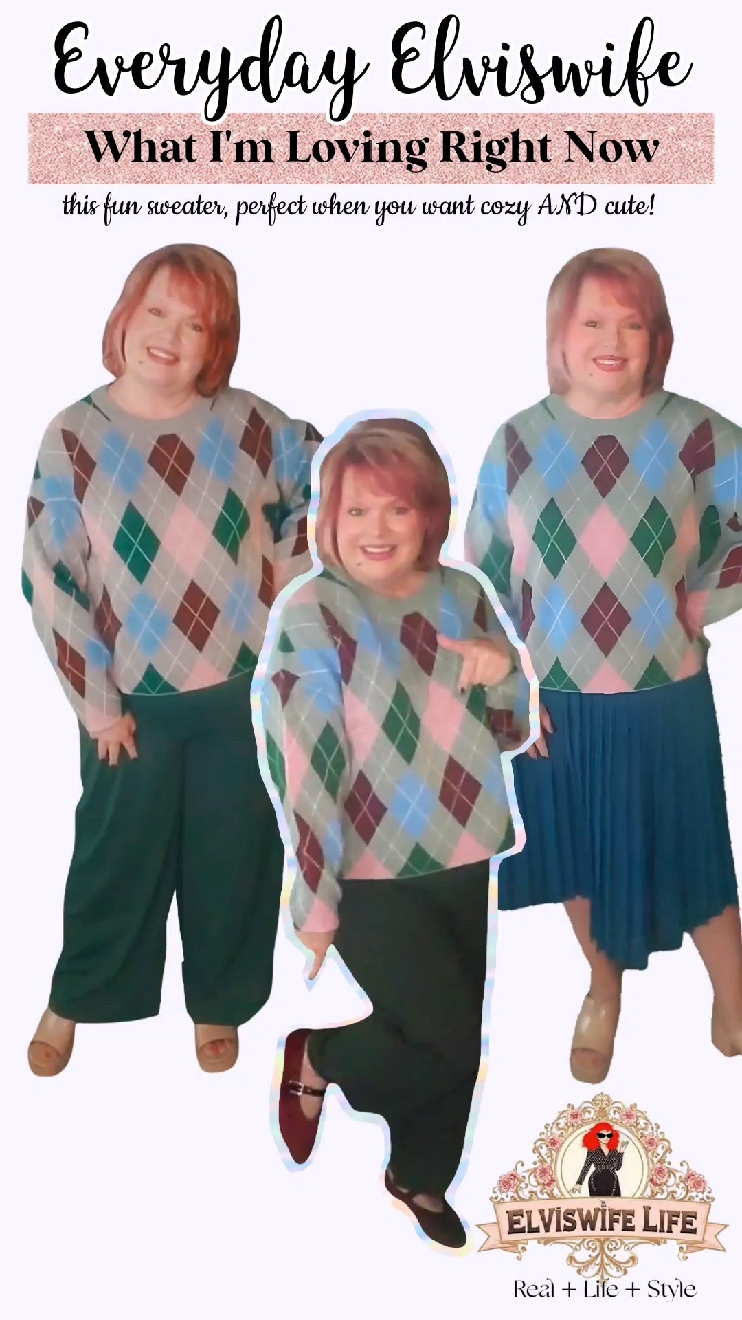 Loving this soft and colorful sweater for fall. The burgundy, green, and gray are perfect color choices and go with so many pieces this season: skirts and work pants of all colors, jeans - even over a lighter summer dress to keep stretching your fashion budget even further! 

It’s part of the SoSoft collection, and it IS soft, and warm. Perfect on its own for cooler fall weather. 

I’m wearing a 2X, which is TTS for me. I’m 5’9”, wear a 2X on top, XL-18 in bottoms depending on brand, and 10 shoes. I’m wearing an XL in the skirt, XL in wide leg pants, XXL in the slimmer pants. 10 in both pairs of shoes. 

#LTKMidsize #LTKPlusSize #LTKFindsUnder50