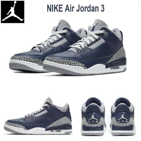 Air Jordan 3 Retro Georgetown Midnight Navy Blue Men Women Sneakers Size 4.5-11 | Walmart (US)