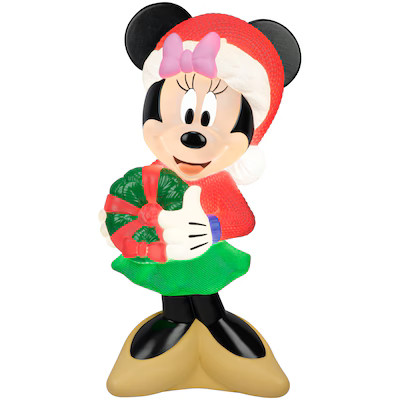 Disney Minnie Mouse 40.16-in Freestanding Blow mold with White LED Lights Lowes.com | Lowe's