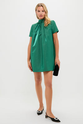Green Taffeta Embellished Ashton Bow Dress | Tuckernuck (US)