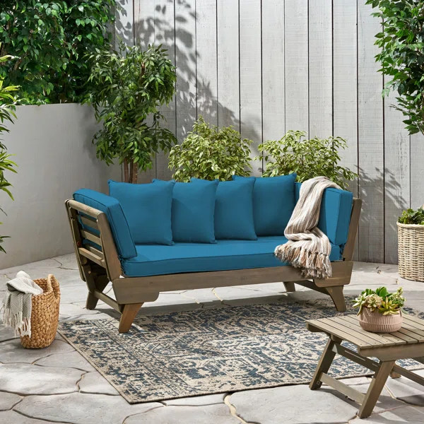 79'' Wide Outdoor Patio Daybed with Cushions | Wayfair North America