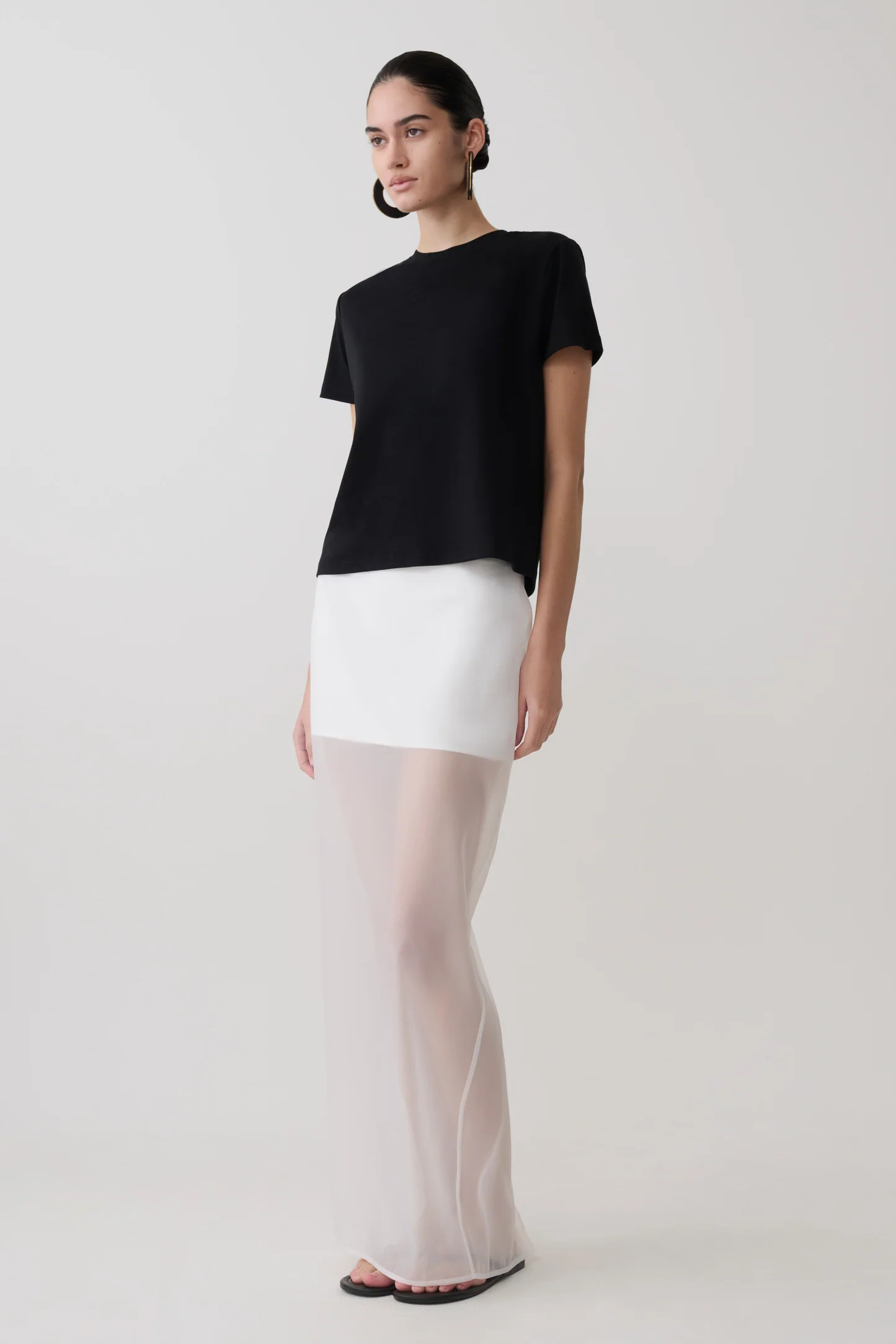 Ximena Organza Maxi Skirt - White | Meshki (APAC)