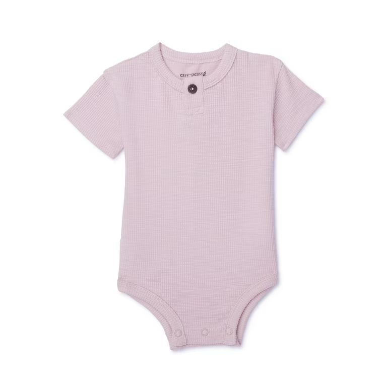 easy-peasy Baby Boys' Short Sleeve Henley Bodysuit, Sizes 0-24 Months | Walmart (US)