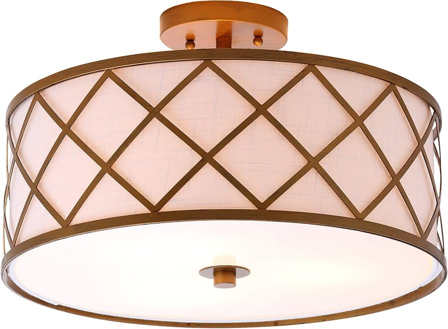 JONATHAN Y JYL3504A Elizabeth 16.75" Metal LED Flush Mount, Contemporary,Transitional Dimmable, 2... | Amazon (US)