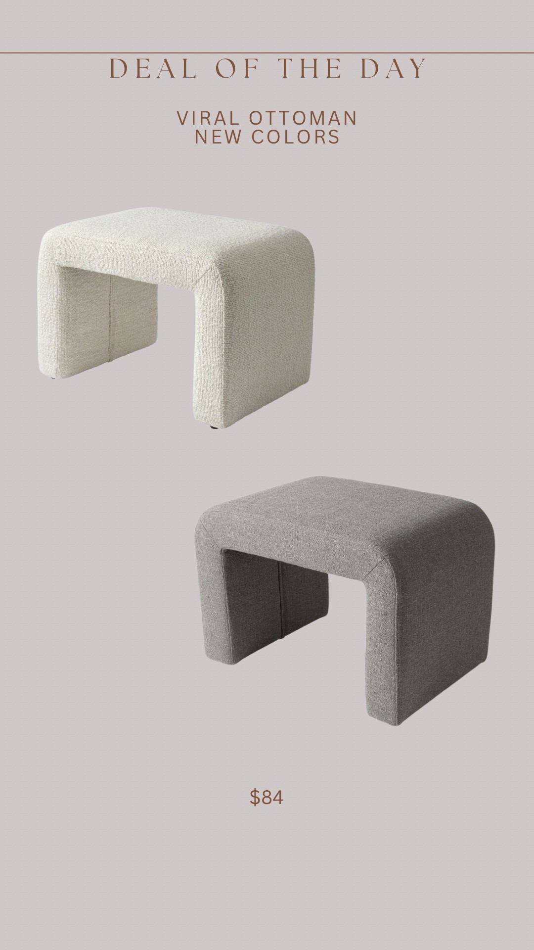 Most loved Walmart ottoman just launched in two new colors / fabrics!!! 😍🙌🏻

#LTKFindsUnder100 #LTKHome #LTKSaleAlert