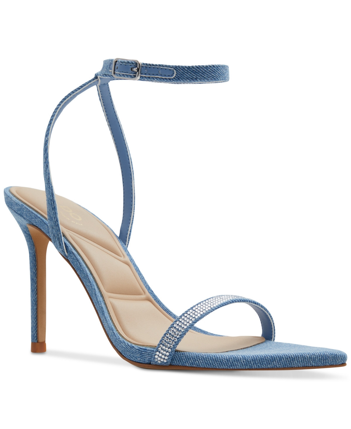 Aldo Women's Tulipa Ankle-Strap Stiletto Dress Sandals - Medium Blue | Macy's