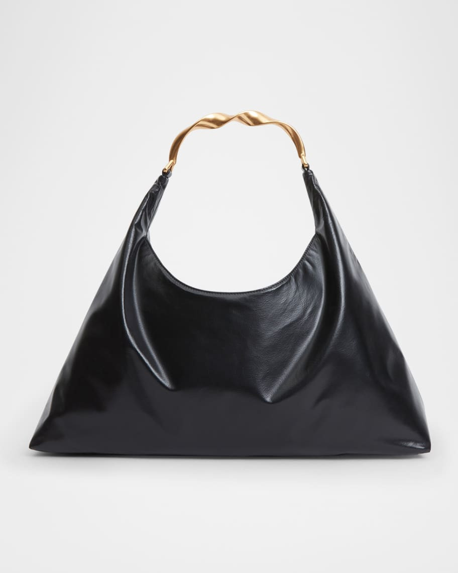 SIMKHAI Twist Leather Hobo Bag | Neiman Marcus