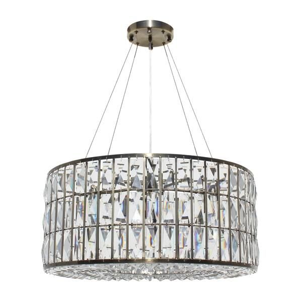 The Monroe Round Clear Crystal Chandelier, Antique Brass Finish - N/A - N/A | Bed Bath & Beyond