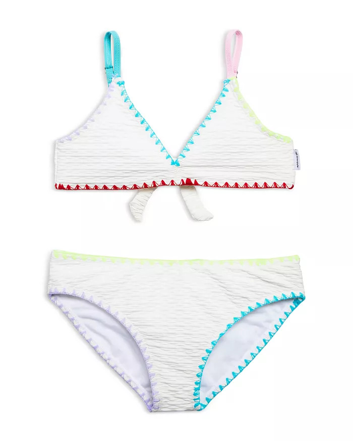 Girls' Larissa Textured Two Piece Swimsuit - Big Kid | Bloomingdale's (US)
