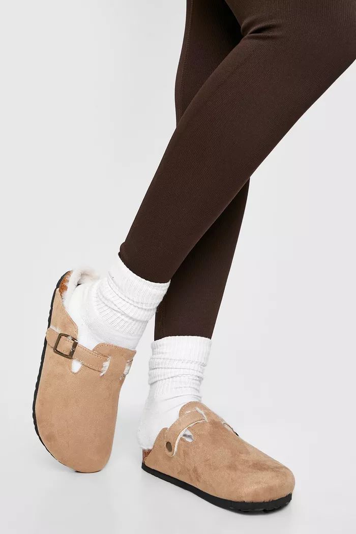 Fur Lined Closed Toe Clogs | Boohoo.com (UK & IE)