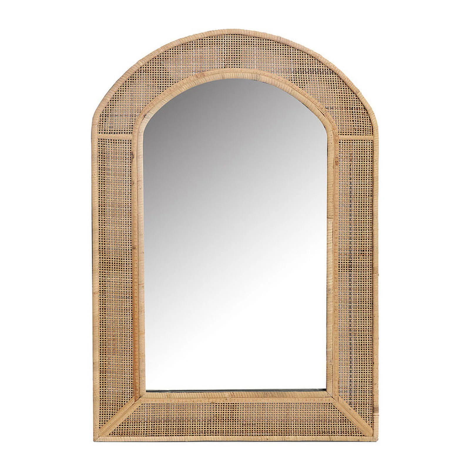 Delara Boho Arch Rattan Wall Mirror | Walmart (US)