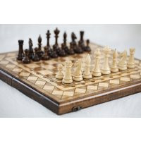 Chess Set With Board, Wooden Set, Personalized Gift | Etsy (US)